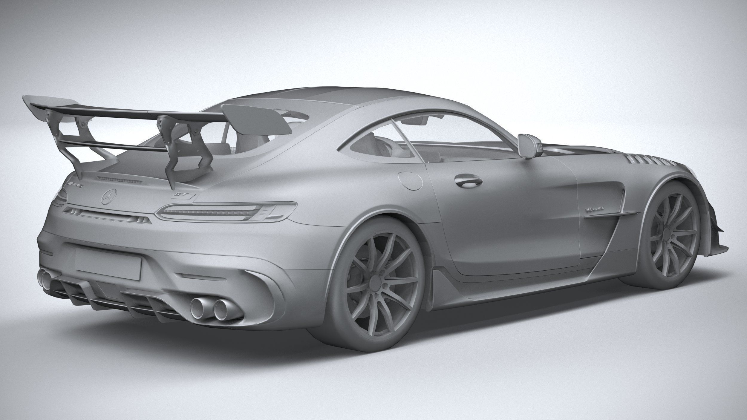 Mercedes AMG GT Black Series 2021 LowPoly 3D model_25