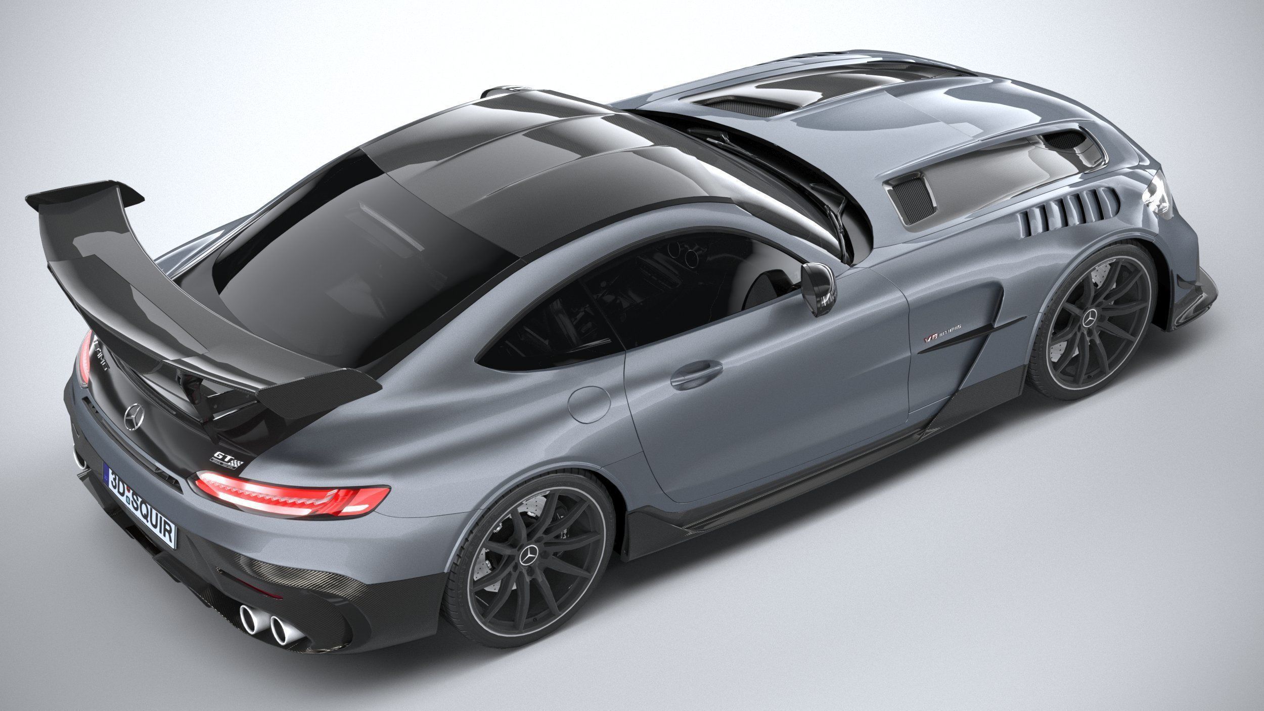 Mercedes AMG GT Black Series 2021 LowPoly 3D model_10