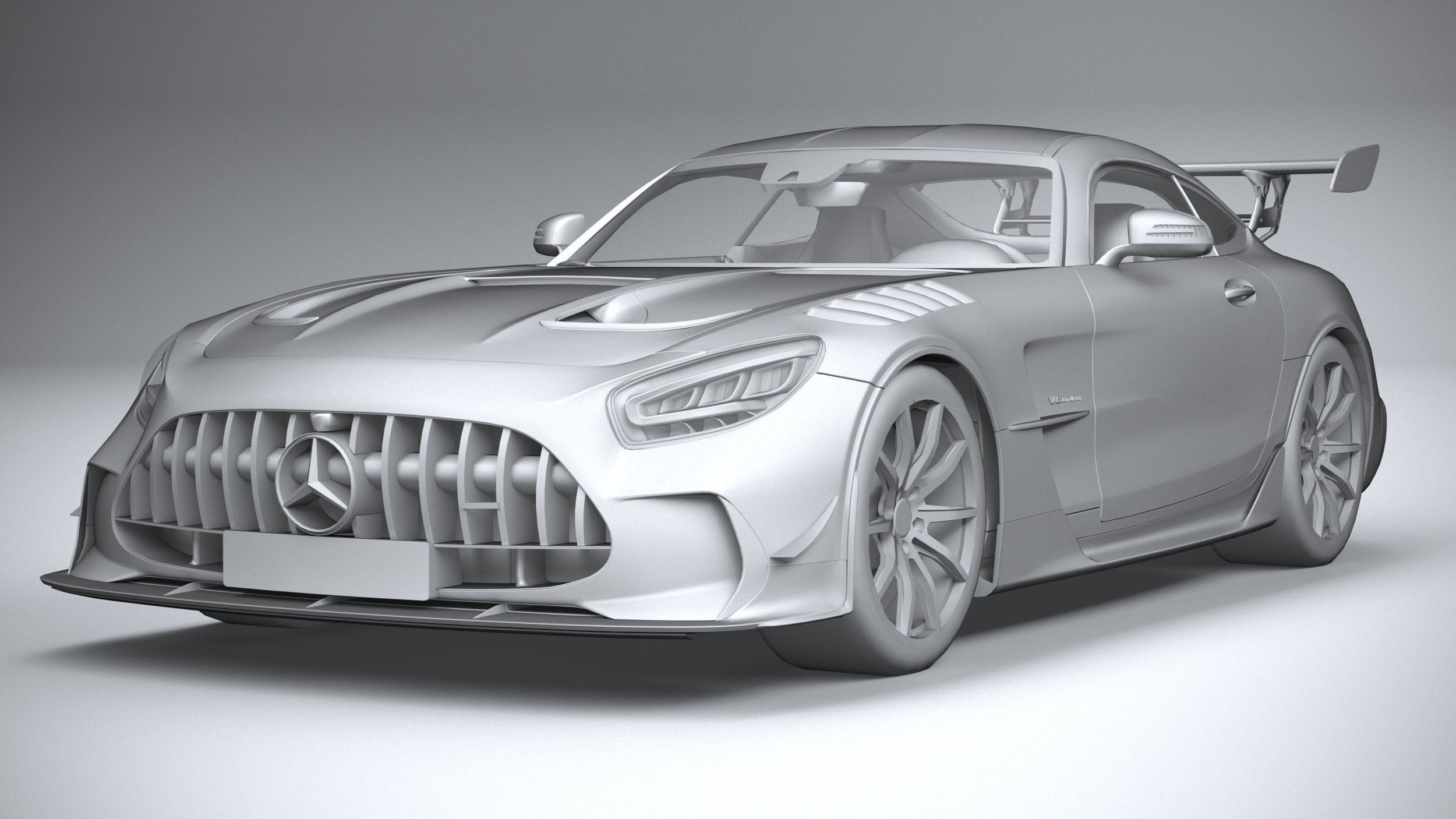 Mercedes AMG GT Black Series 2021 LowPoly 3D model_20