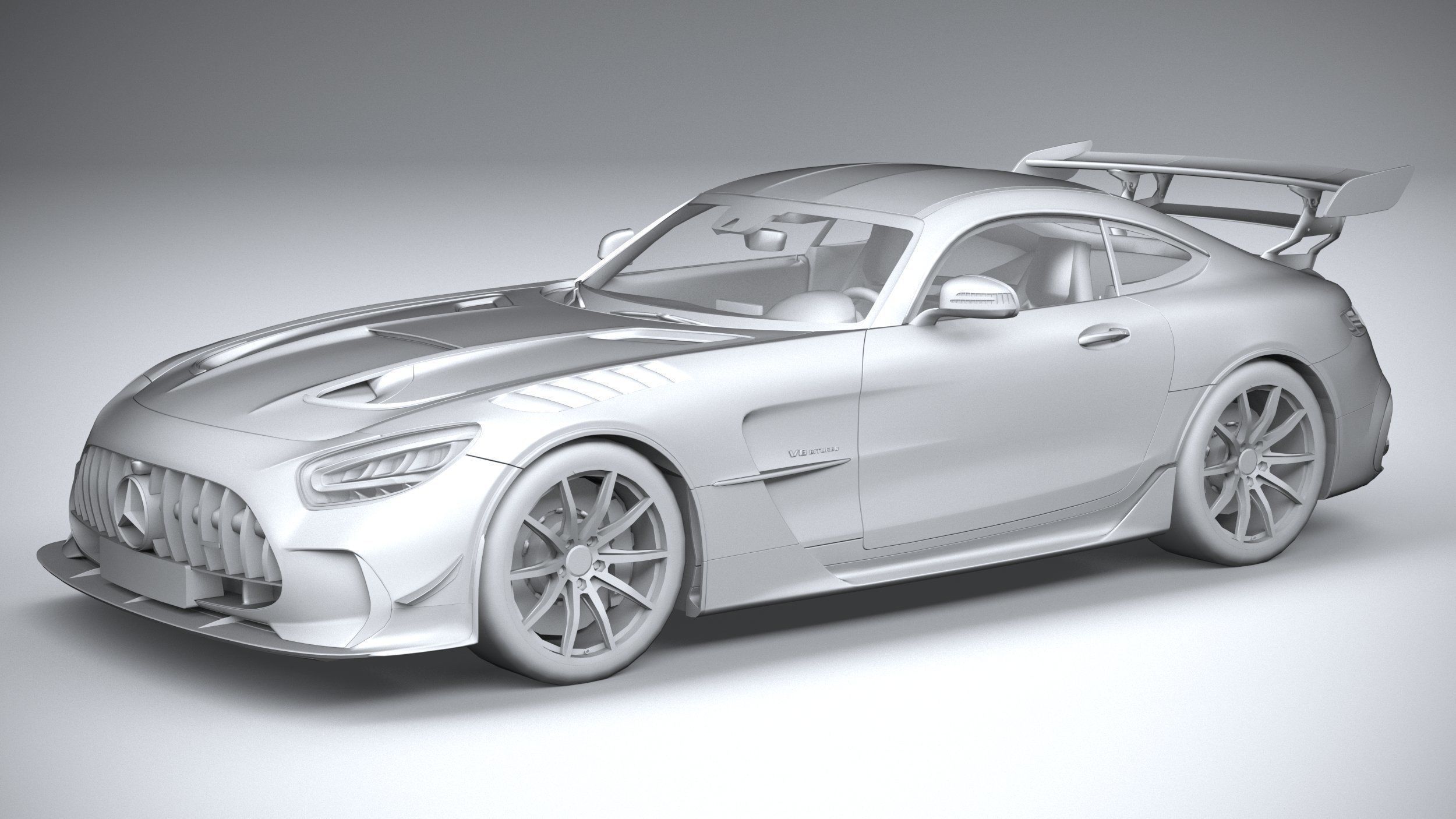 Mercedes AMG GT Black Series 2021 LowPoly 3D model_19