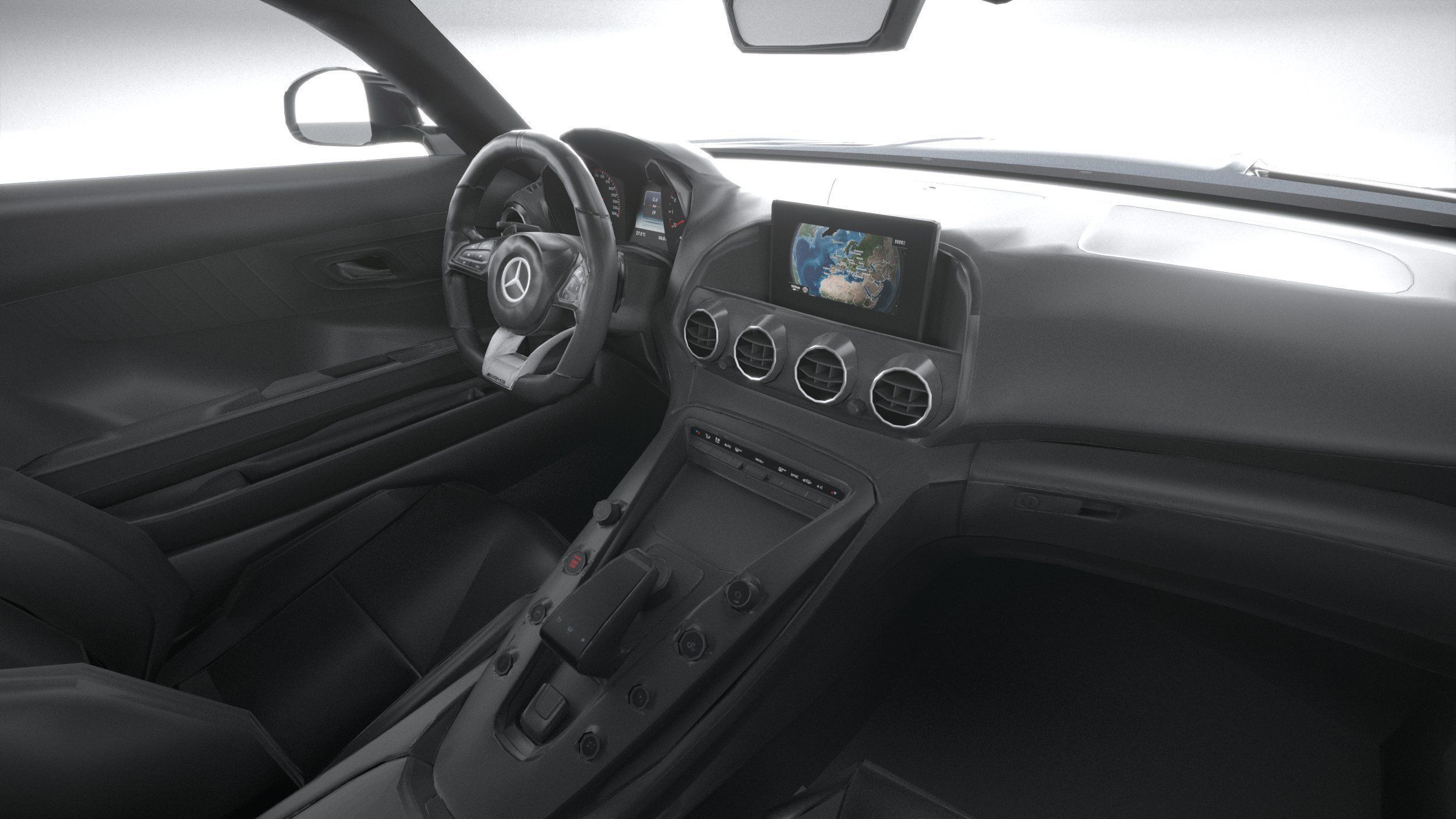 Mercedes AMG GT Black Series 2021 LowPoly 3D model_26