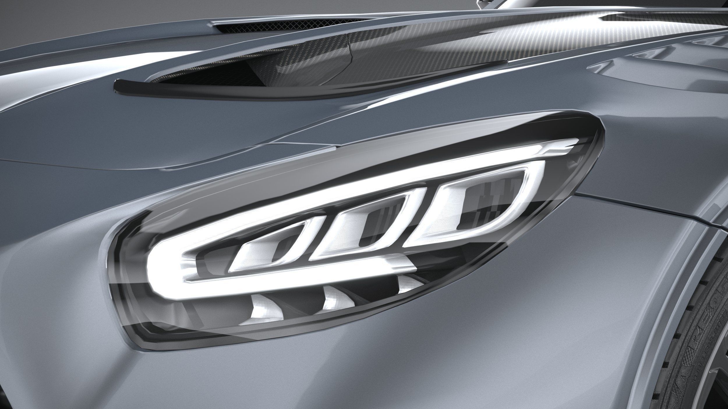 Mercedes AMG GT Black Series 2021 LowPoly 3D model_14