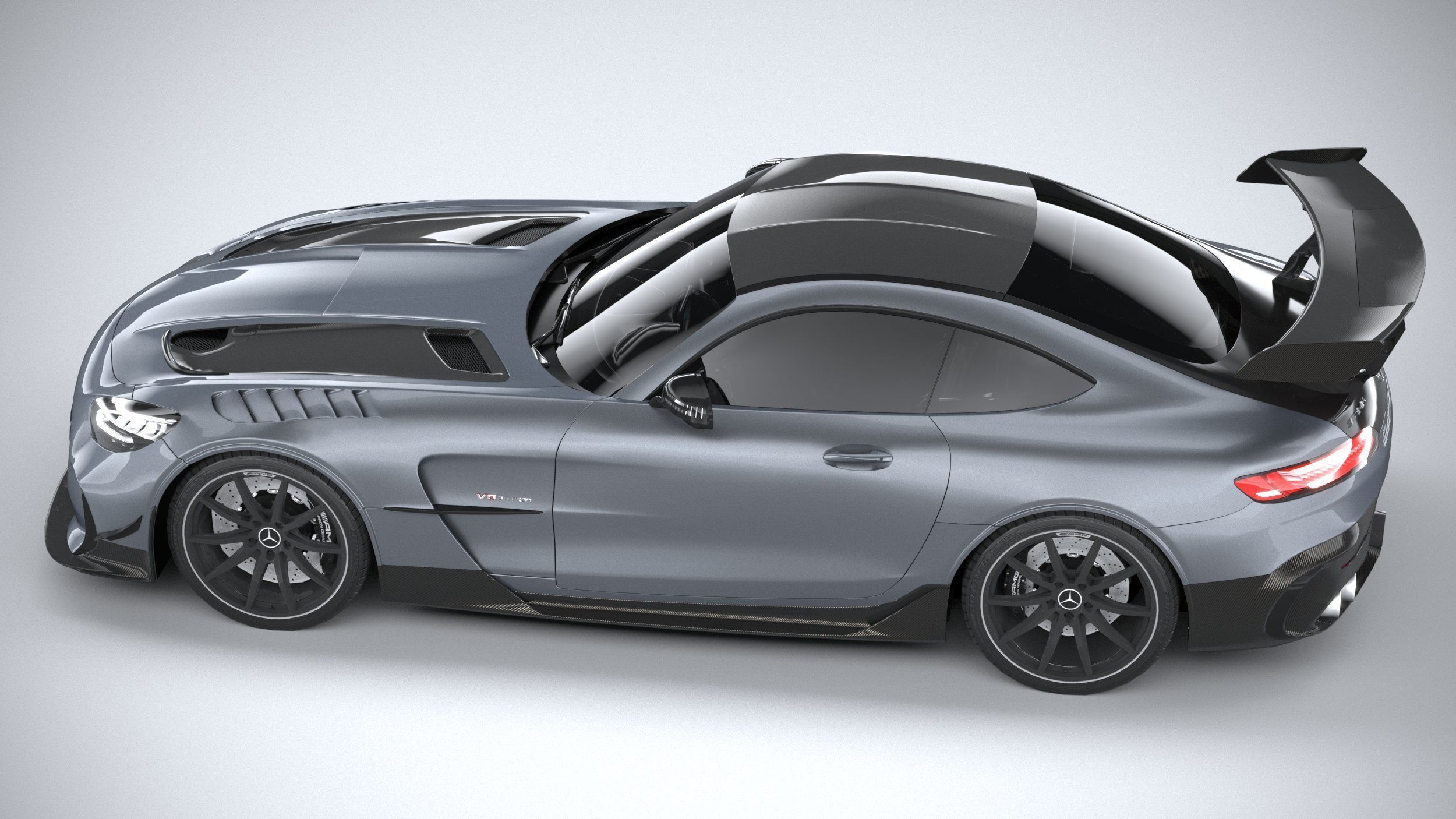 Mercedes AMG GT Black Series 2021 LowPoly 3D model_9