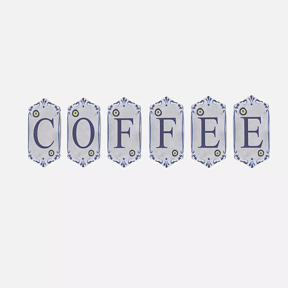 old stone cafe sign model Low-poly 3D model