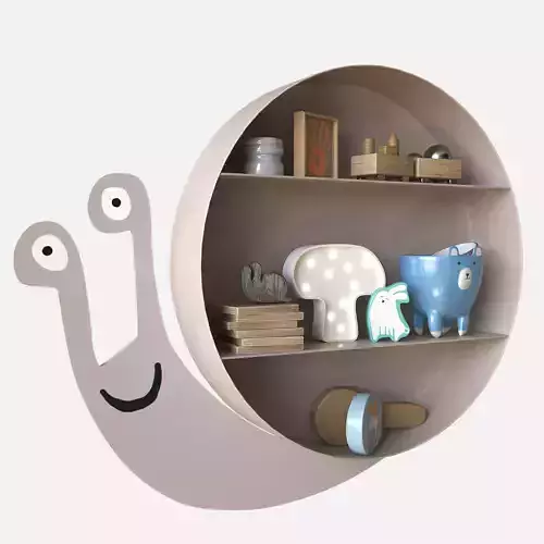 Snail model shelf with