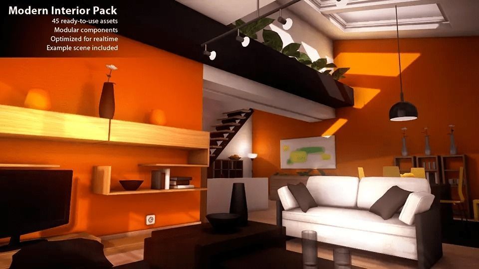 Unity Modern Interior Pack Low-poly Low-poly 3D model_3