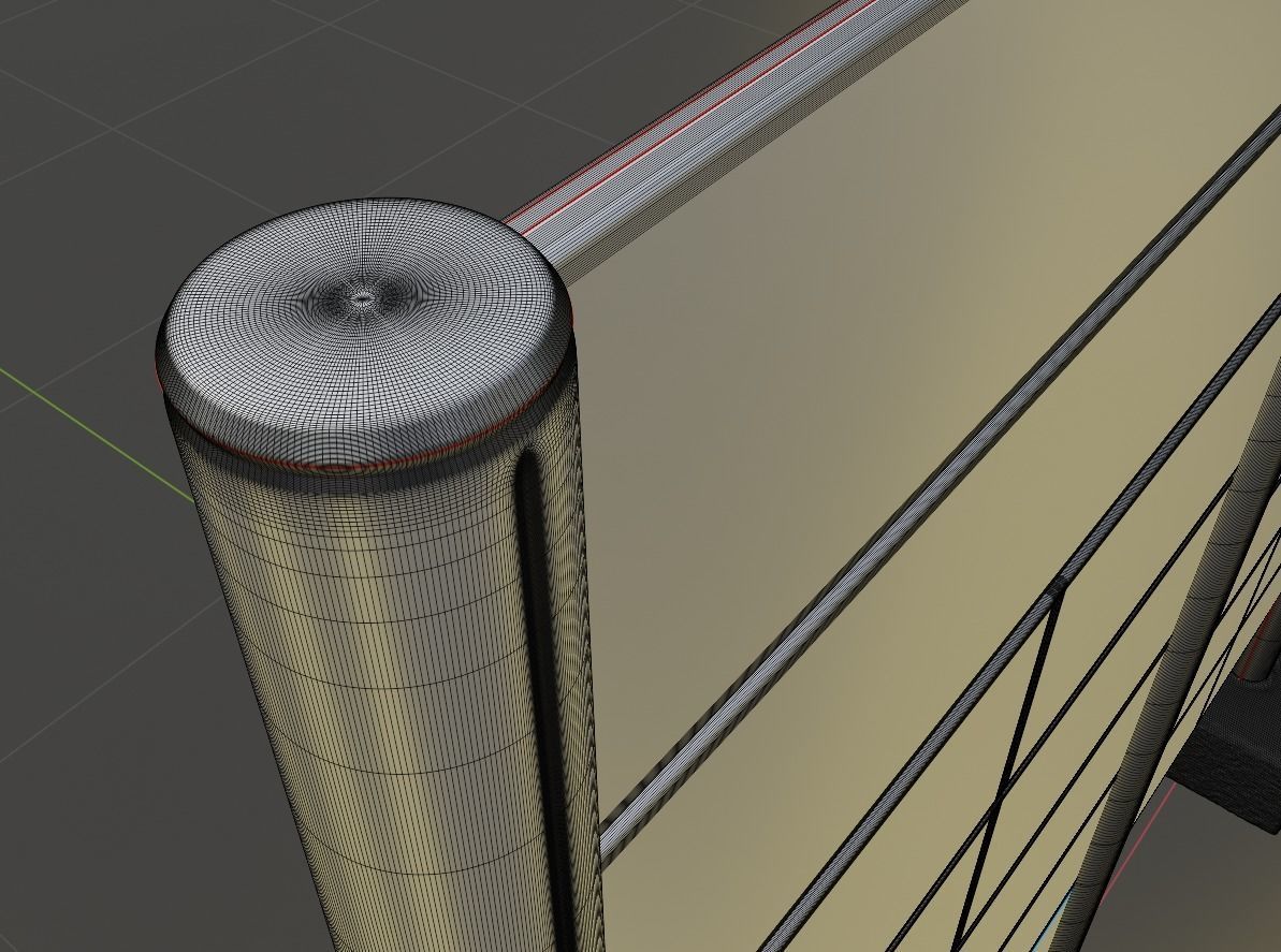 Company Signpost 2 Columns High-Poly Version 3D model_4