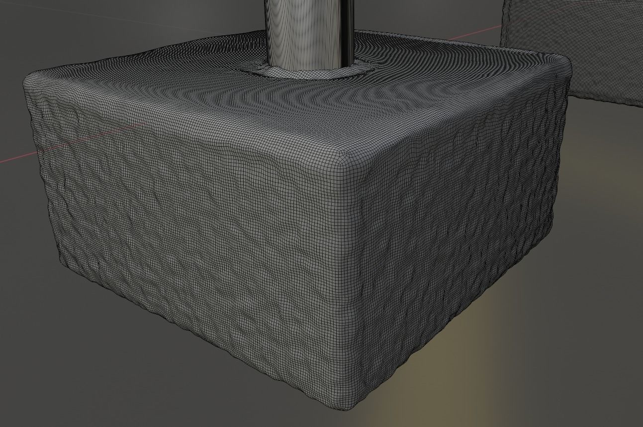 Company Signpost 2 Columns High-Poly Version 3D model_3