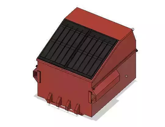 Model Railway Waste Recycling Refuge Bin Skip Dumpster 3D print model