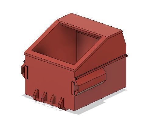Model Railway Waste Recycling Refuge Bin Skip Dumpster 3D model 3D ...