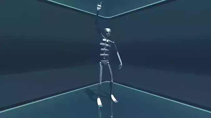 Waving skeleton