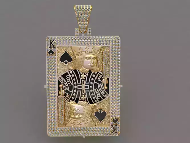 pendants gold playing card pendant with diamonds