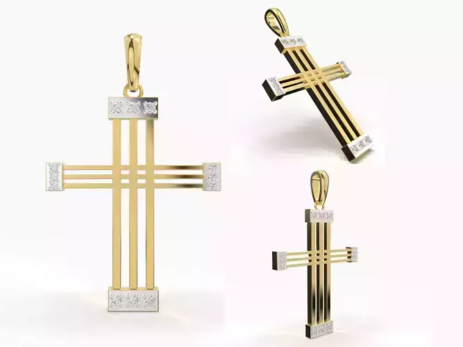 JESUS CROSS DIAMOND PENDANT