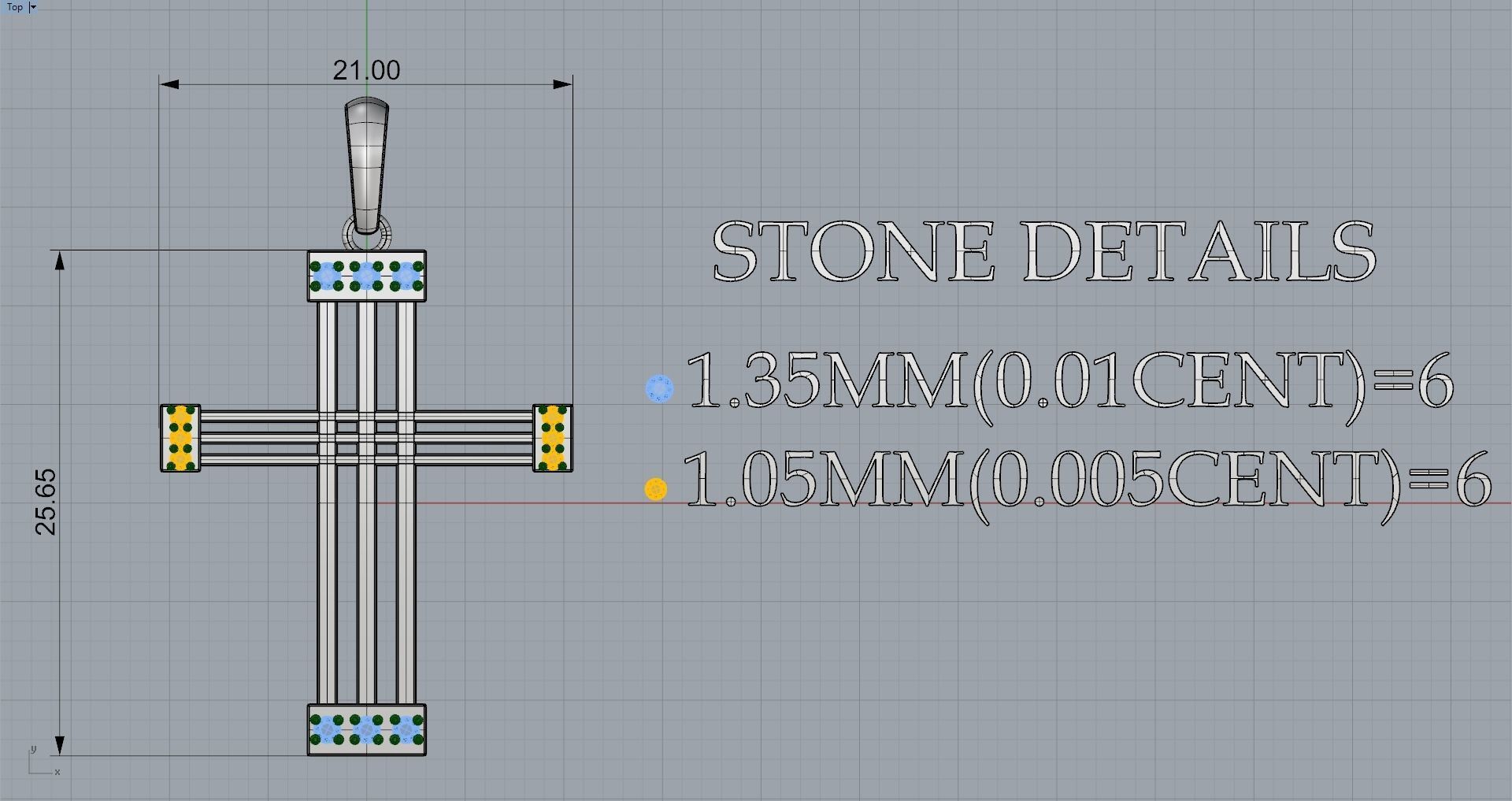 JESUS CROSS DIAMOND PENDANT 3D print model_8