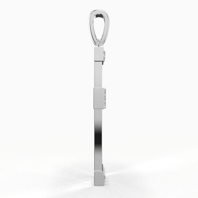 JESUS CROSS DIAMOND PENDANT 3D print model_11