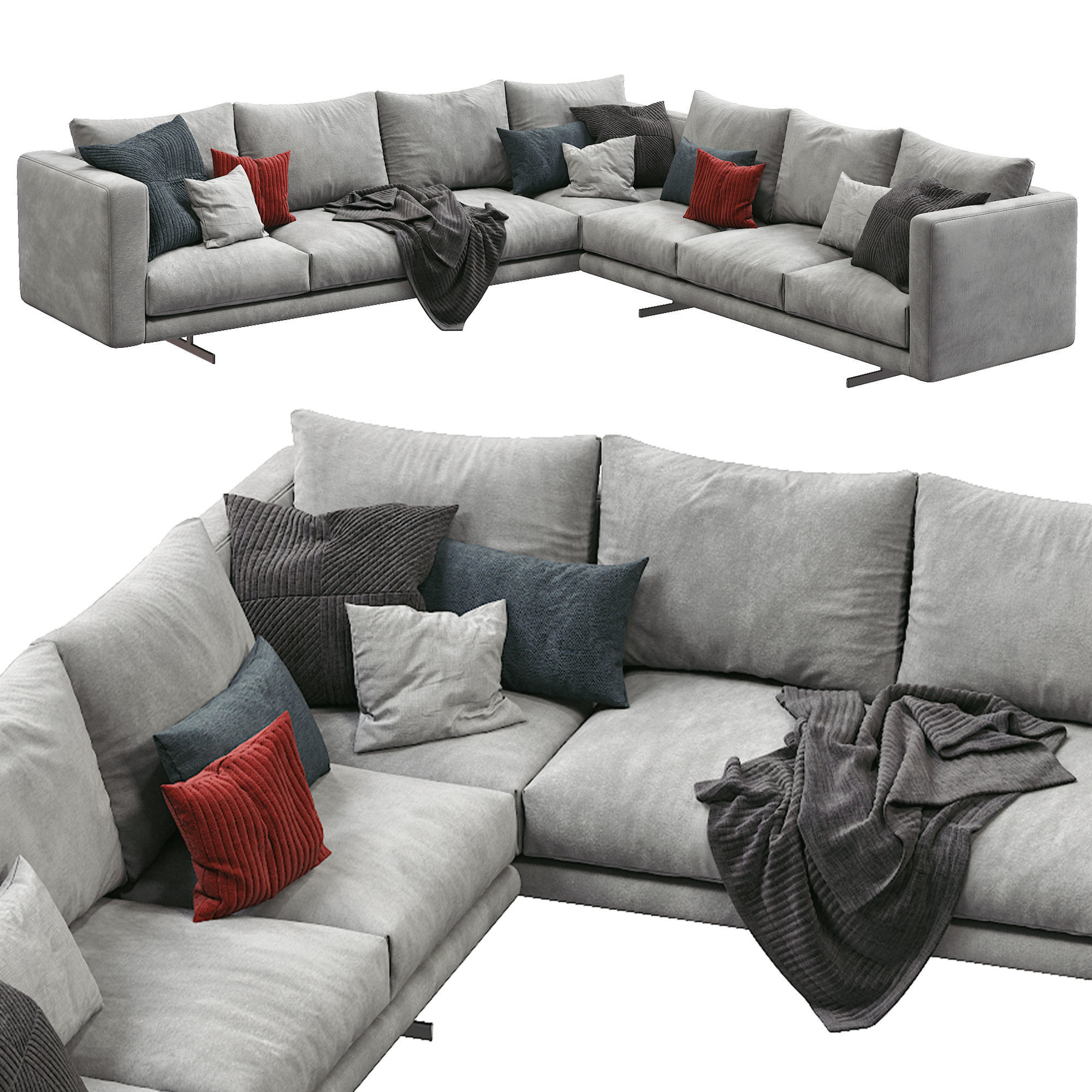 Dee Dee Sectional Sofa by Berto 3D model_3