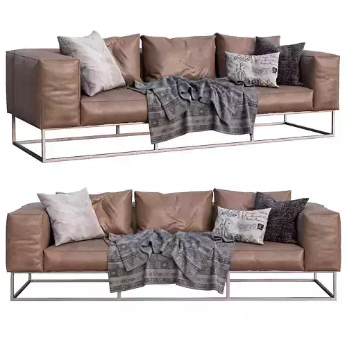 Livingdivani leather Sofa Ile Club