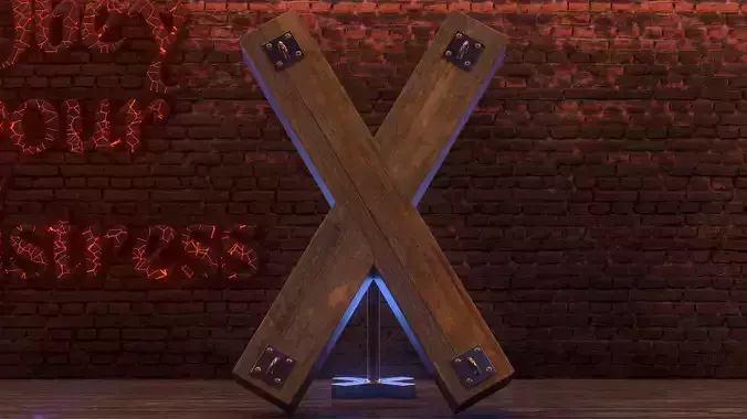 Dungeon Cross 3D Model with 8K Textures for REDSHIFT in C4D 3D model