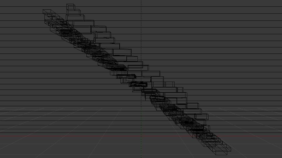 Brick Half Stairs Low-poly 3D model_23