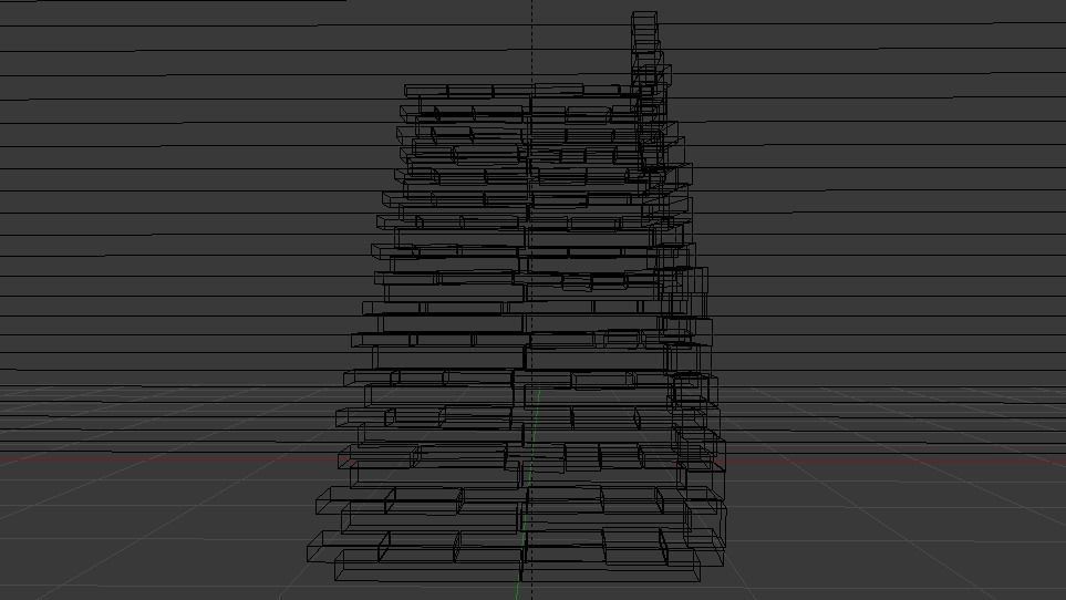 Brick Half Stairs Low-poly 3D model_22