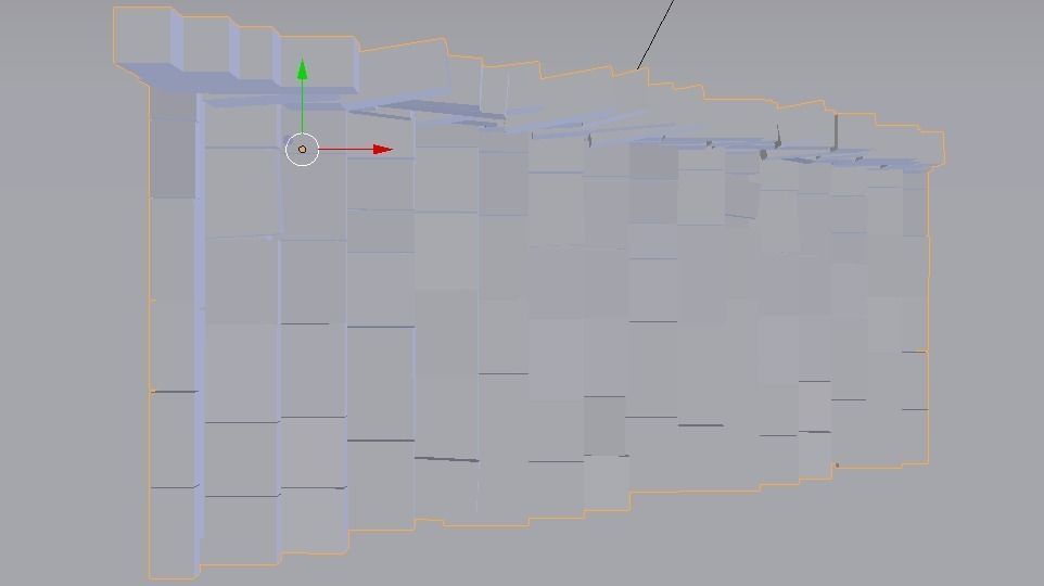 Brick Half Stairs Low-poly 3D model_19