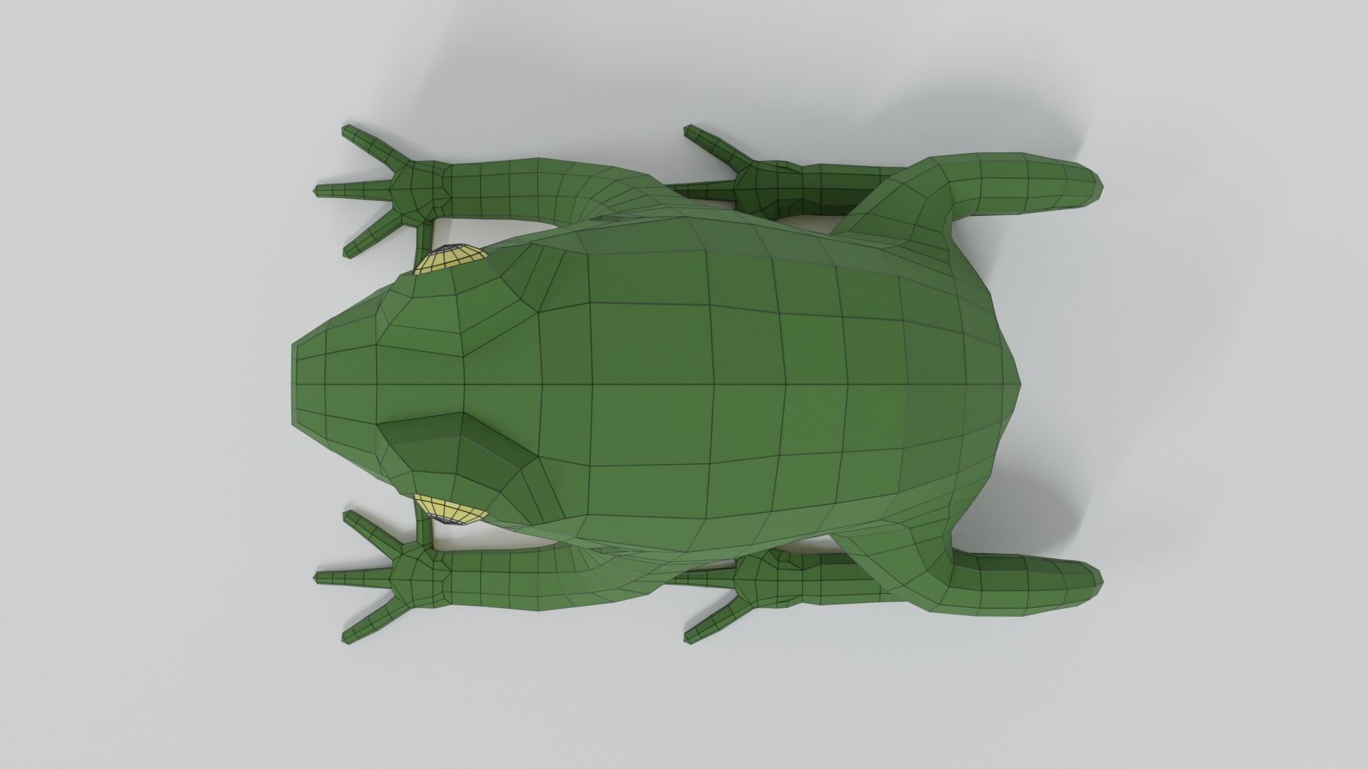 Low Poly Cartoon Frog Low-poly 3D model_17