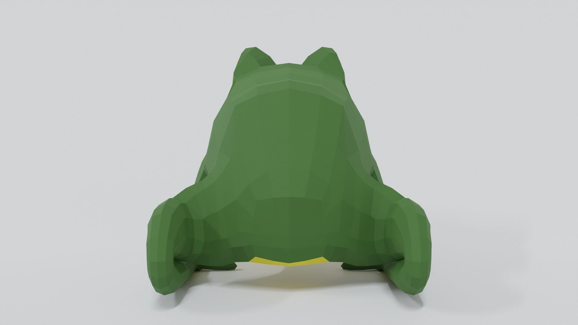 Low Poly Cartoon Frog Low-poly 3D model_3