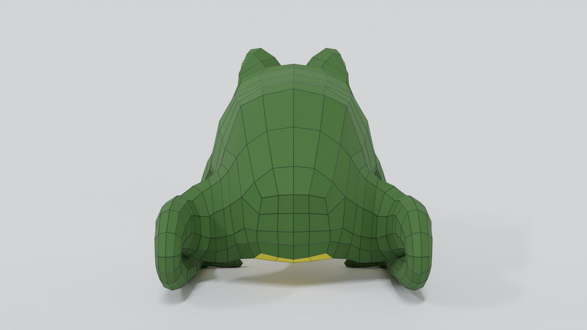 Low Poly Cartoon Frog Low-poly 3D model_12
