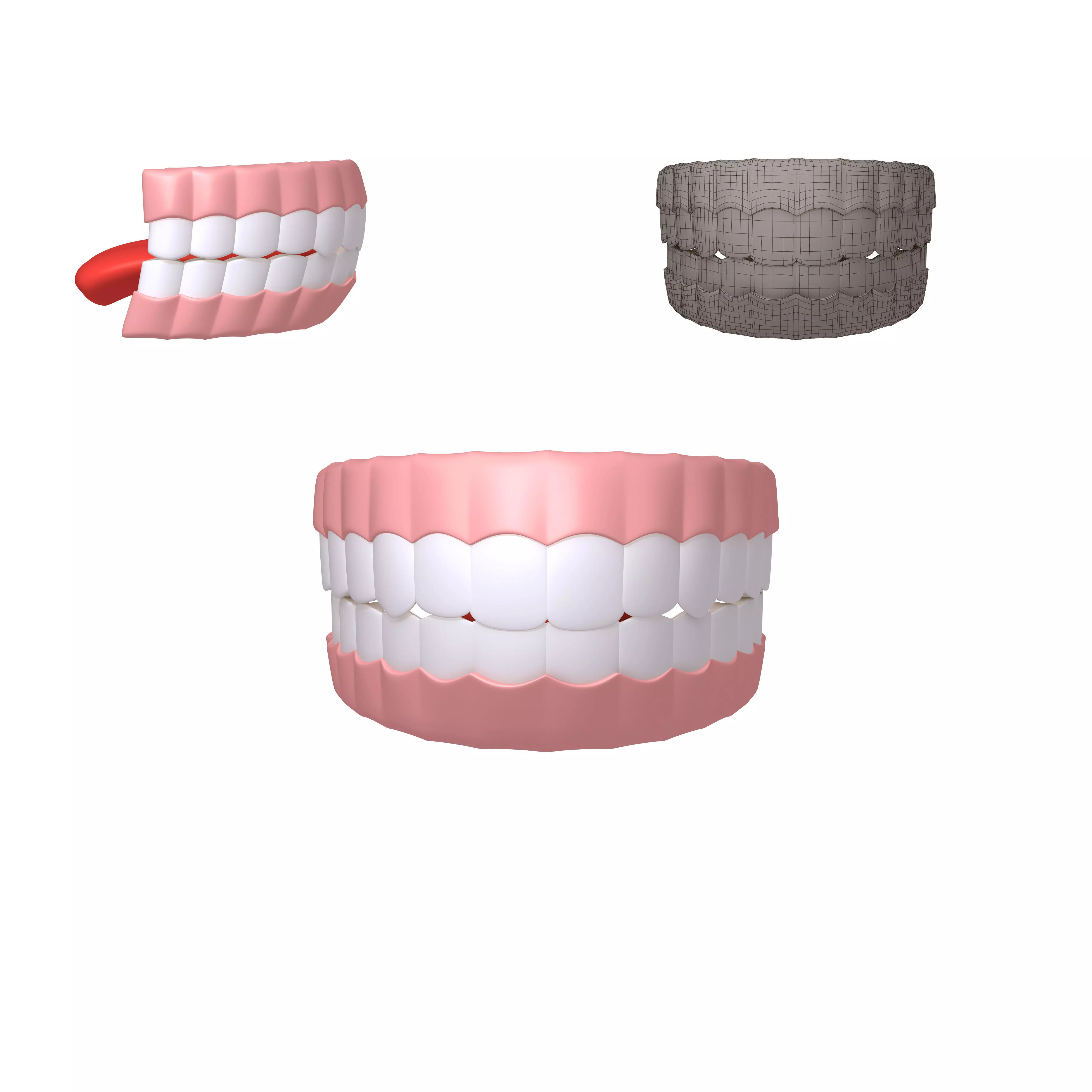 Human Mouth 02 Teeth Cartoon 3D model
