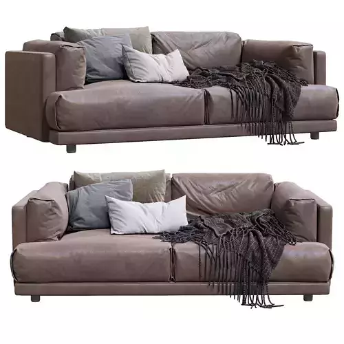 Living Divani Leather Sofa Family Lounge