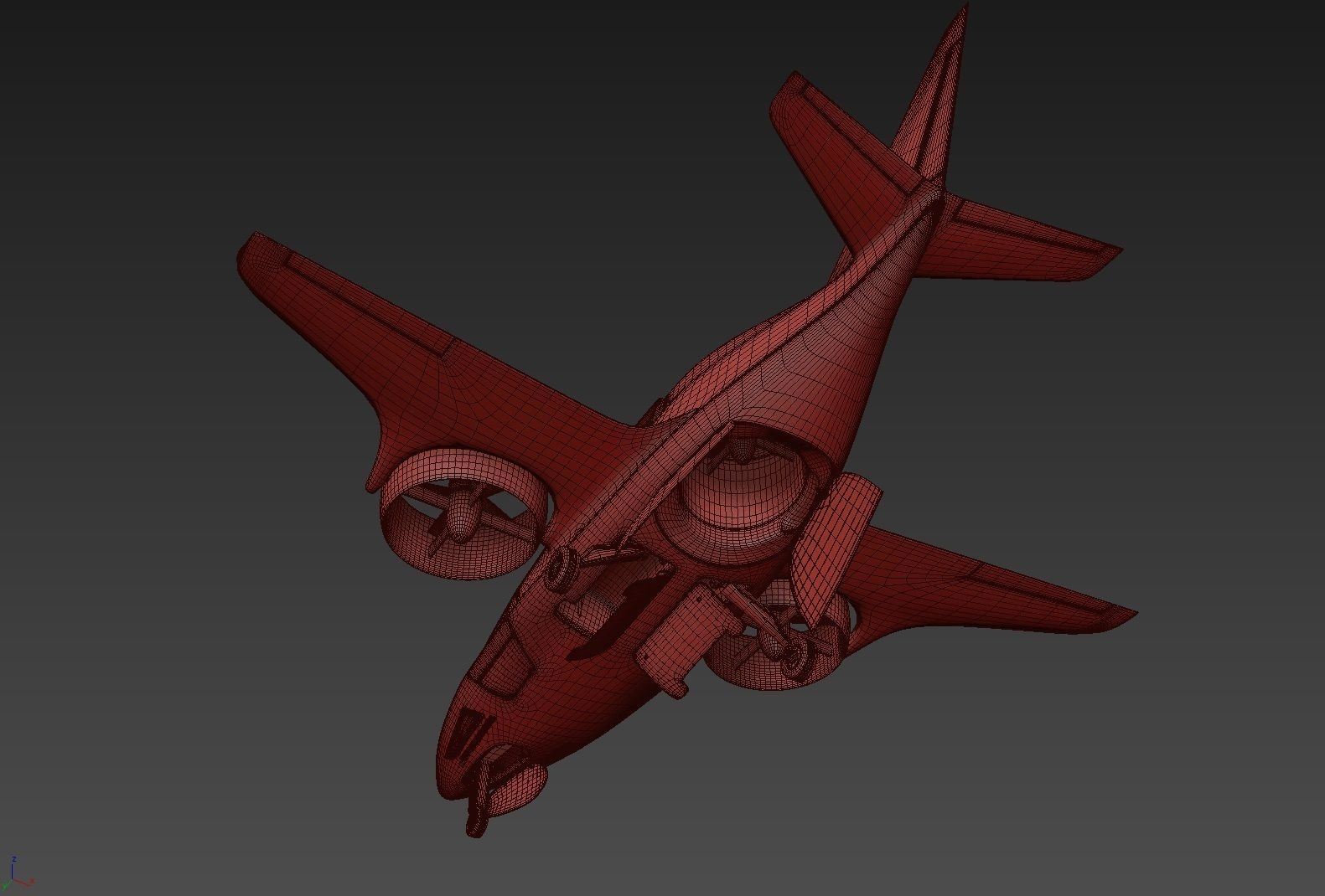 Medical Ambulance XTI Electric Aircraft eVTOL with Interior 3D model_82