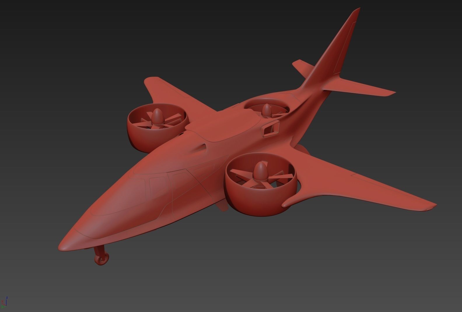 Medical Ambulance XTI Electric Aircraft eVTOL with Interior 3D model_21