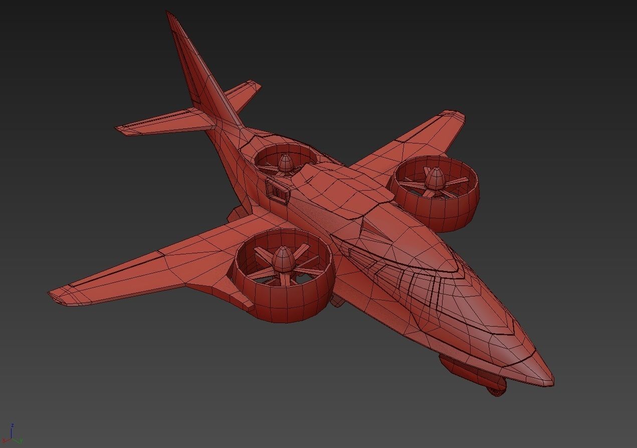 Medical Ambulance XTI Electric Aircraft eVTOL with Interior 3D model_38