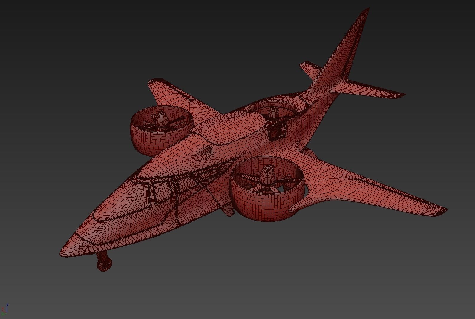 Medical Ambulance XTI Electric Aircraft eVTOL with Interior 3D model_24