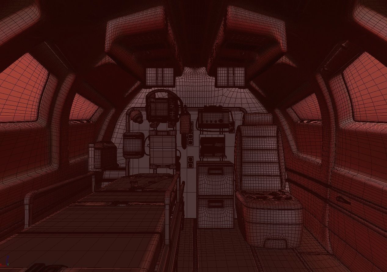 Medical Ambulance XTI Electric Aircraft eVTOL with Interior 3D model_55