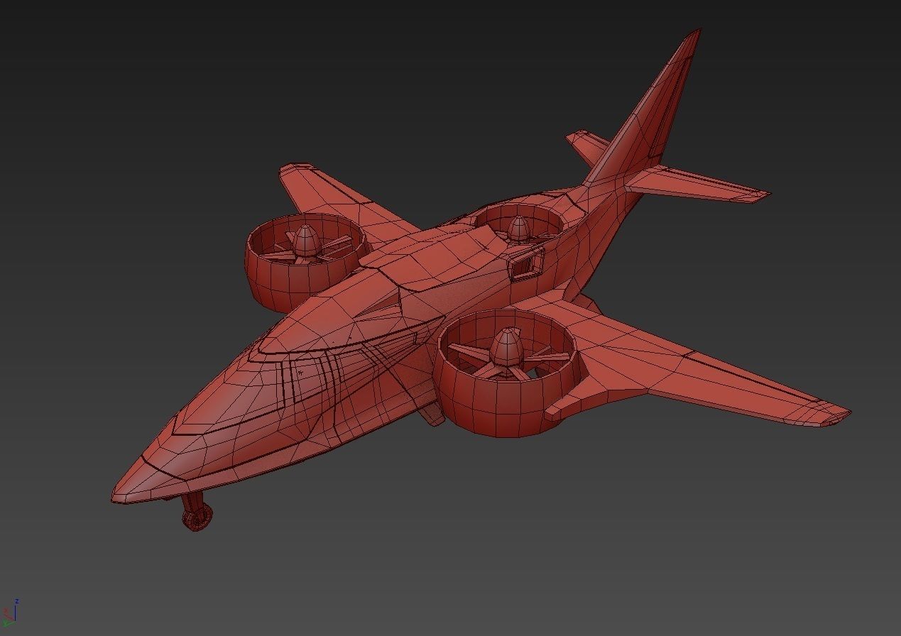 Medical Ambulance XTI Electric Aircraft eVTOL with Interior 3D model_22