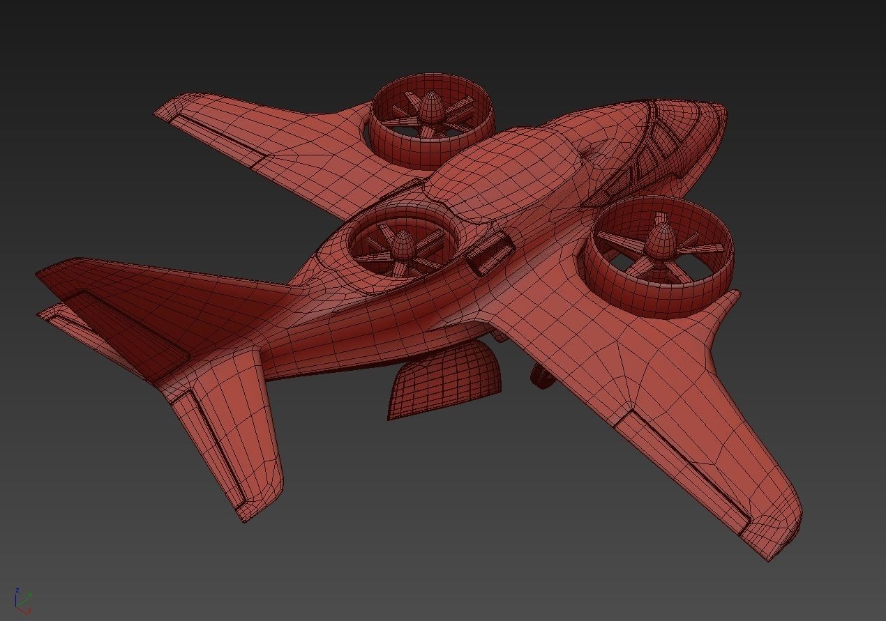 Medical Ambulance XTI Electric Aircraft eVTOL with Interior 3D model_43