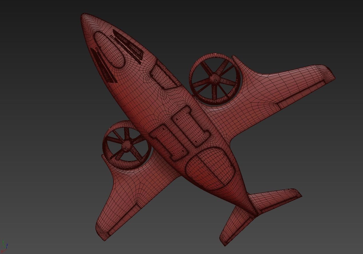 Medical Ambulance XTI Electric Aircraft eVTOL with Interior 3D model_83