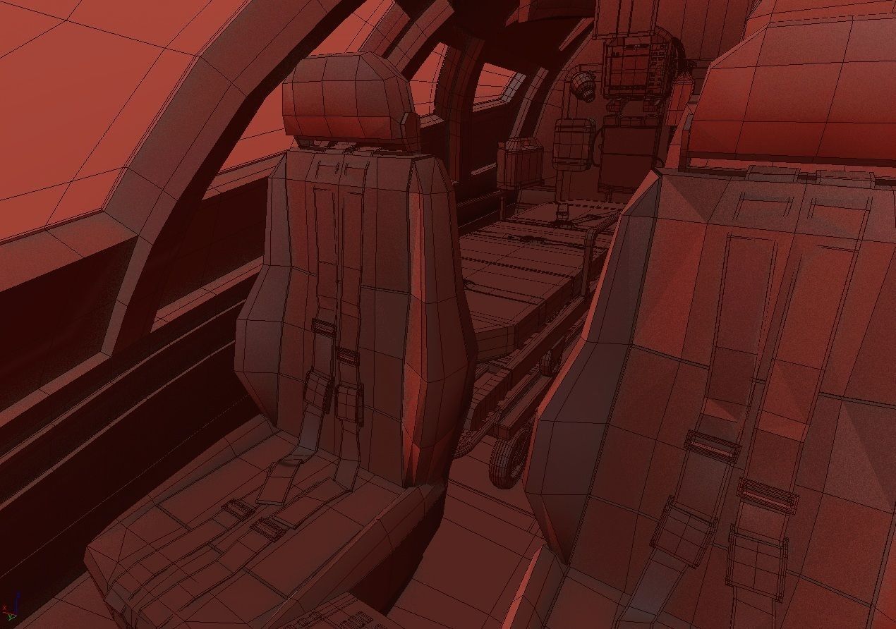 Medical Ambulance XTI Electric Aircraft eVTOL with Interior 3D model_67