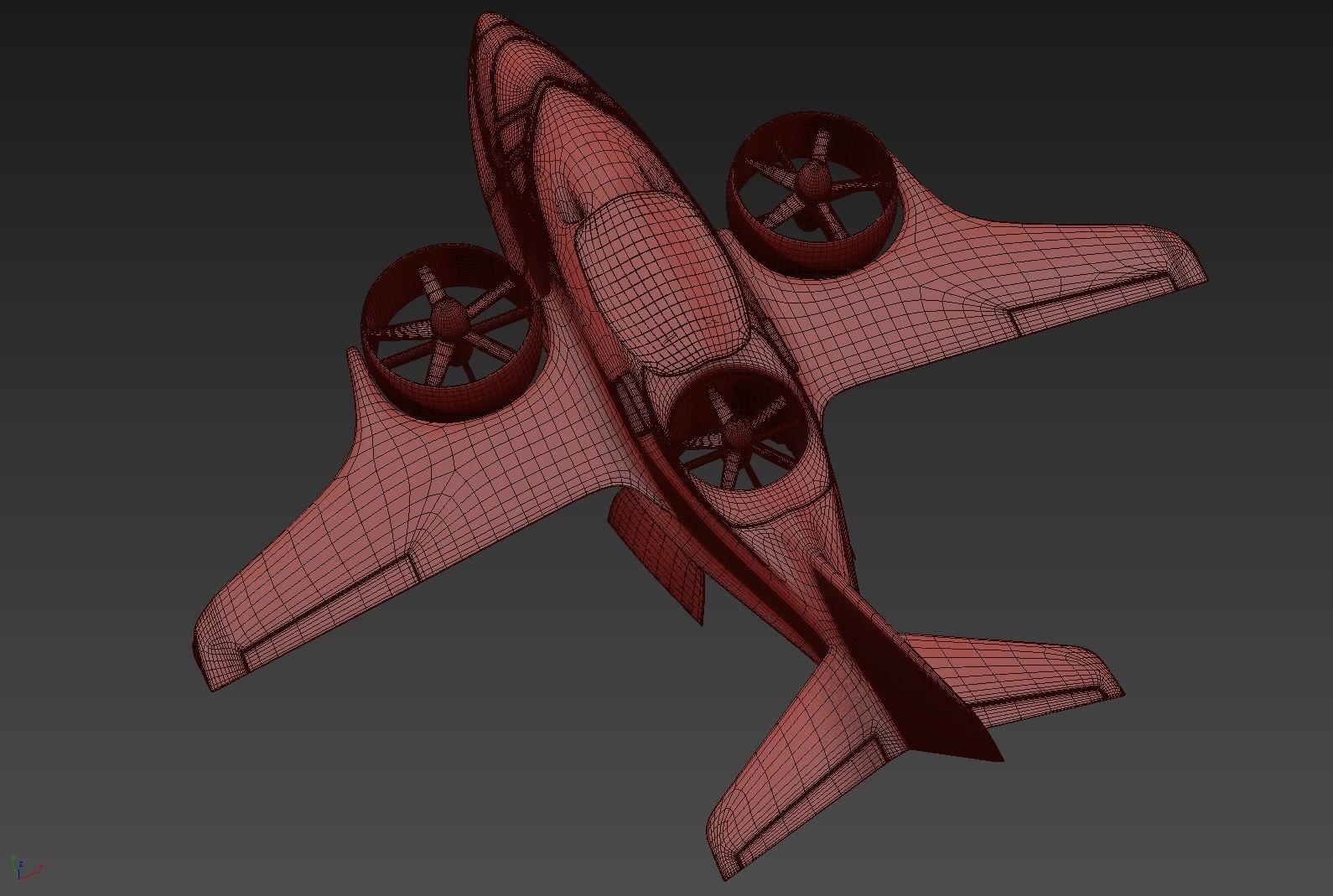 Medical Ambulance XTI Electric Aircraft eVTOL with Interior 3D model_73