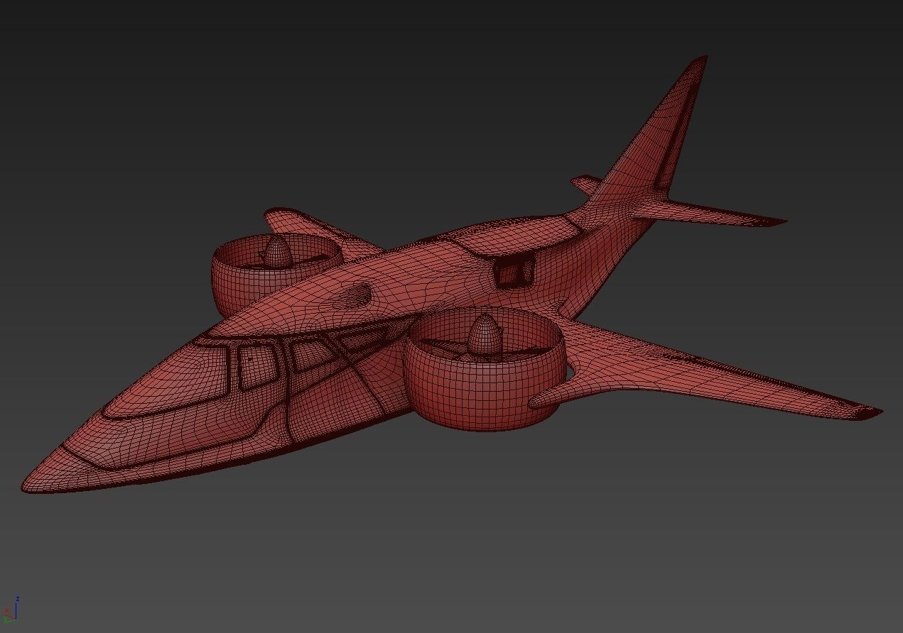 Medical Ambulance XTI Electric Aircraft eVTOL with Interior 3D model_27