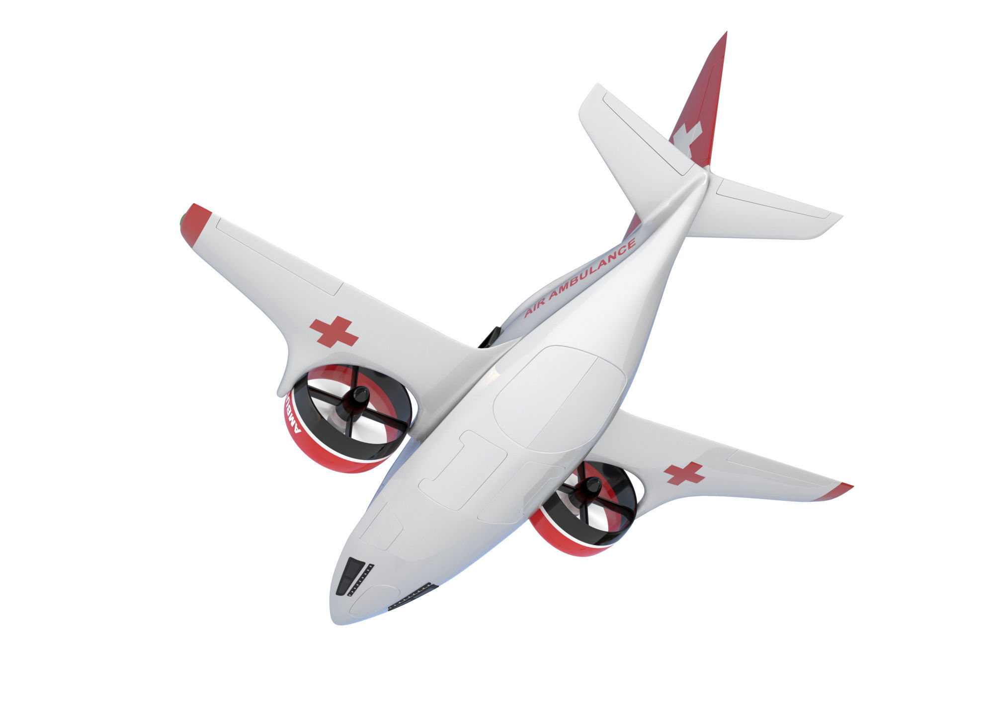 Medical Ambulance XTI Electric Aircraft eVTOL with Interior 3D model_17