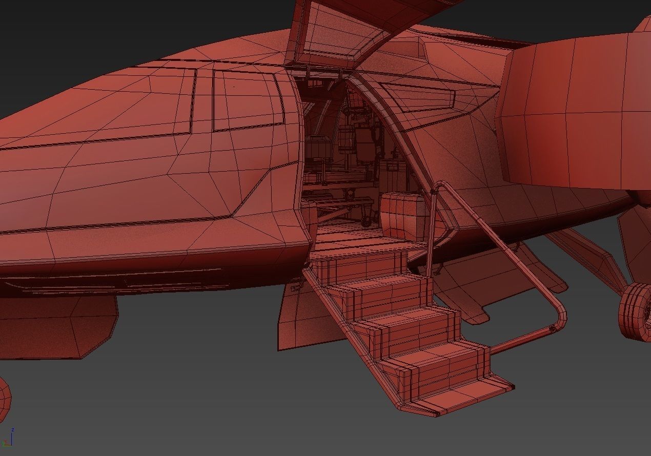 Medical Ambulance XTI Electric Aircraft eVTOL with Interior 3D model_47