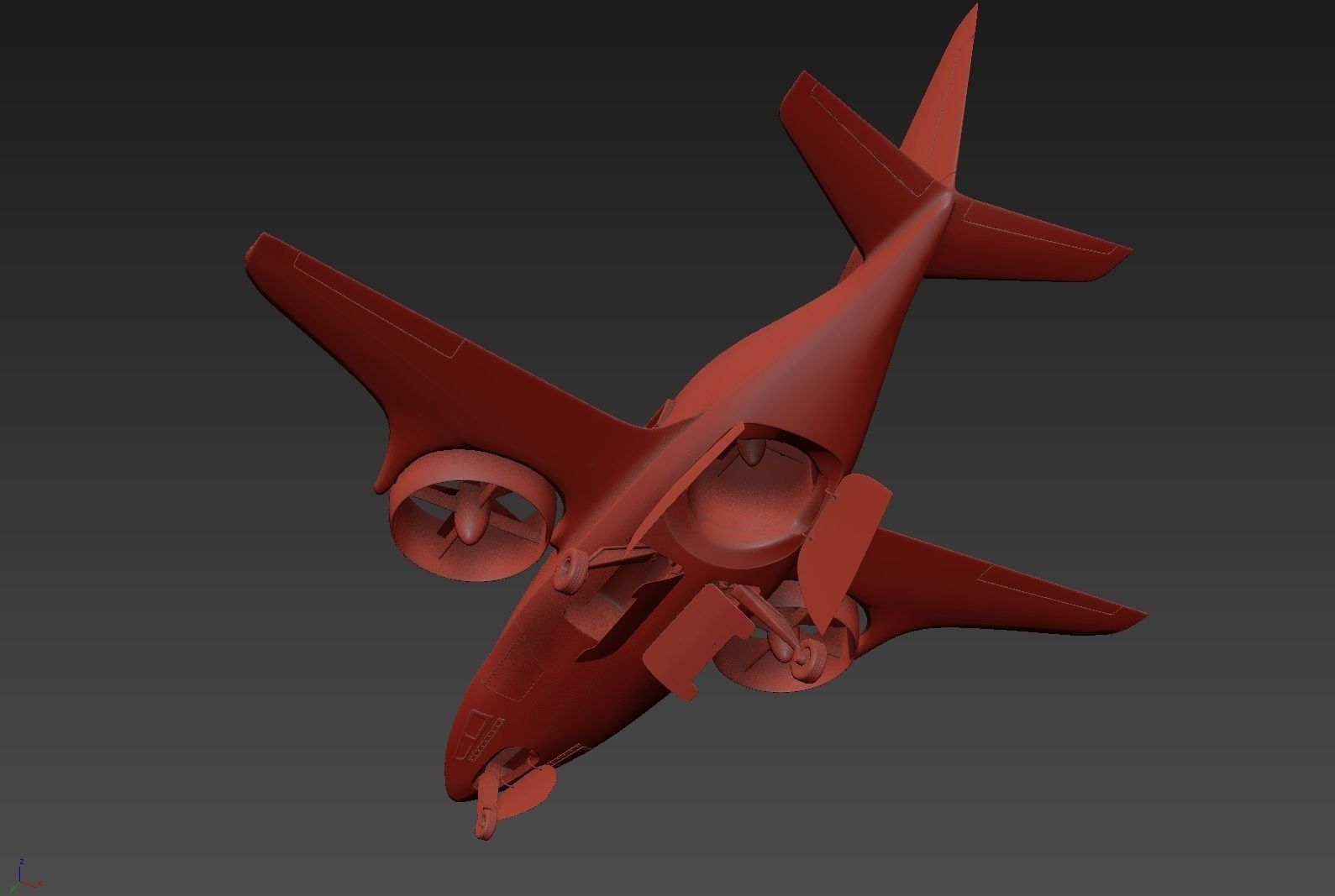 Medical Ambulance XTI Electric Aircraft eVTOL with Interior 3D model_79