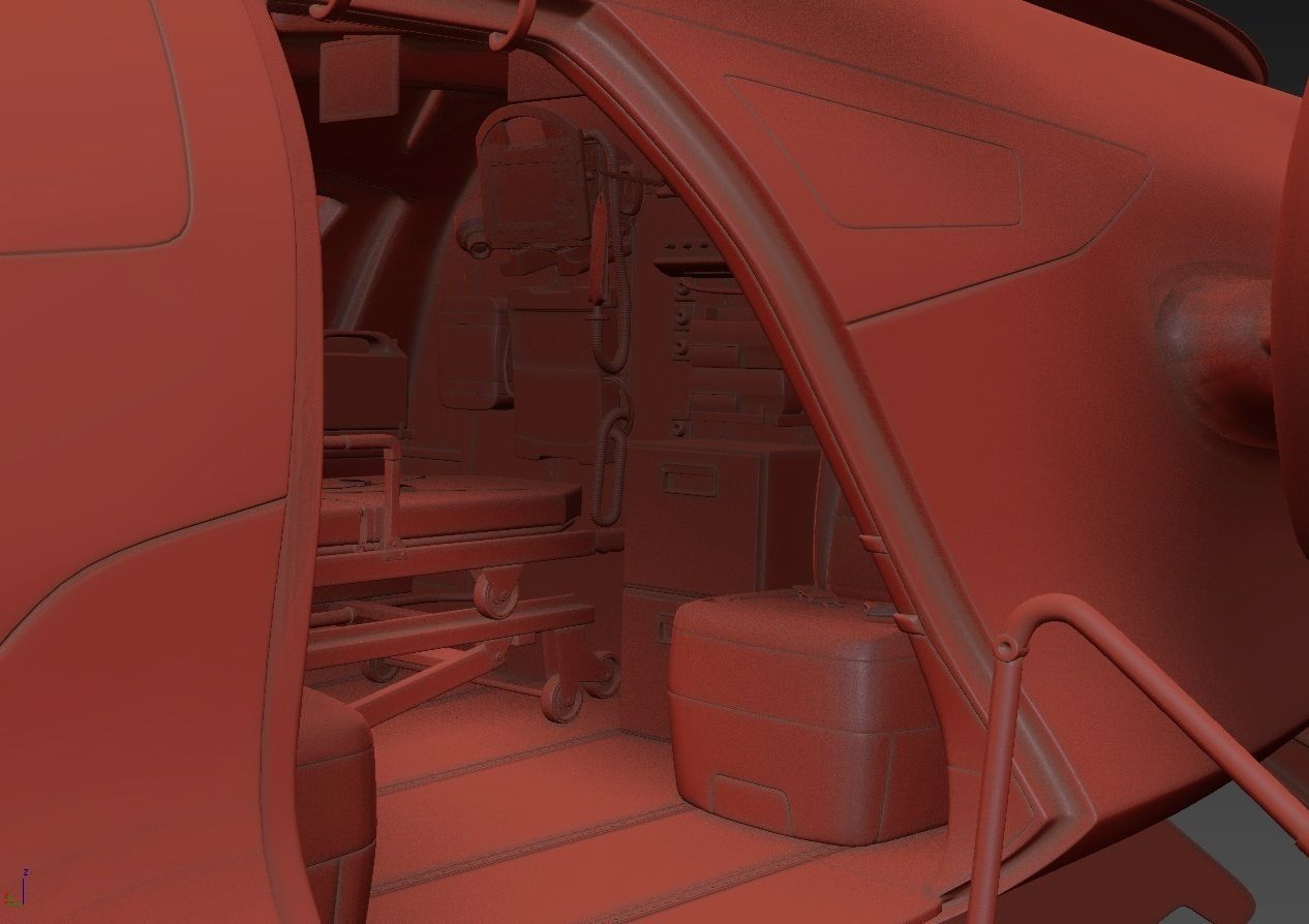 Medical Ambulance XTI Electric Aircraft eVTOL with Interior 3D model_50