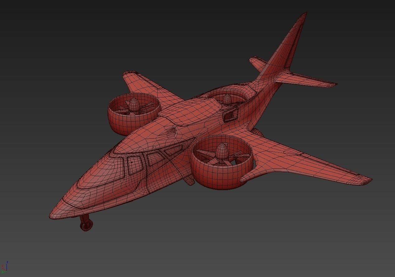 Medical Ambulance XTI Electric Aircraft eVTOL with Interior 3D model_23