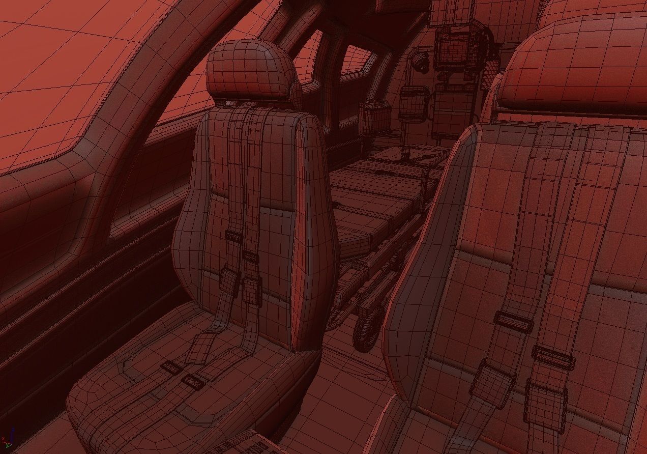 Medical Ambulance XTI Electric Aircraft eVTOL with Interior 3D model_68