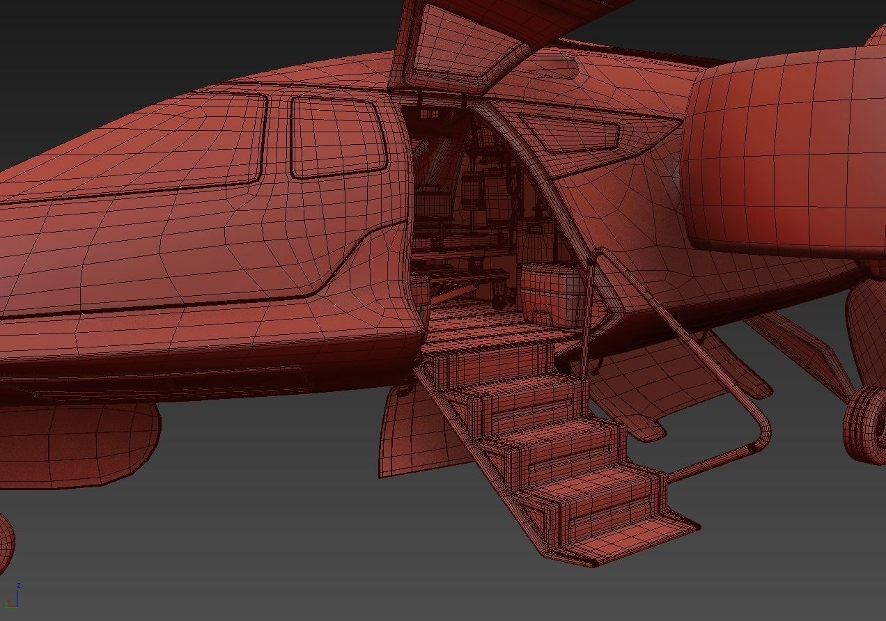 Medical Ambulance XTI Electric Aircraft eVTOL with Interior 3D model_48