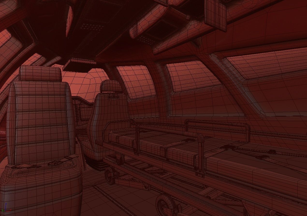 Medical Ambulance XTI Electric Aircraft eVTOL with Interior 3D model_57