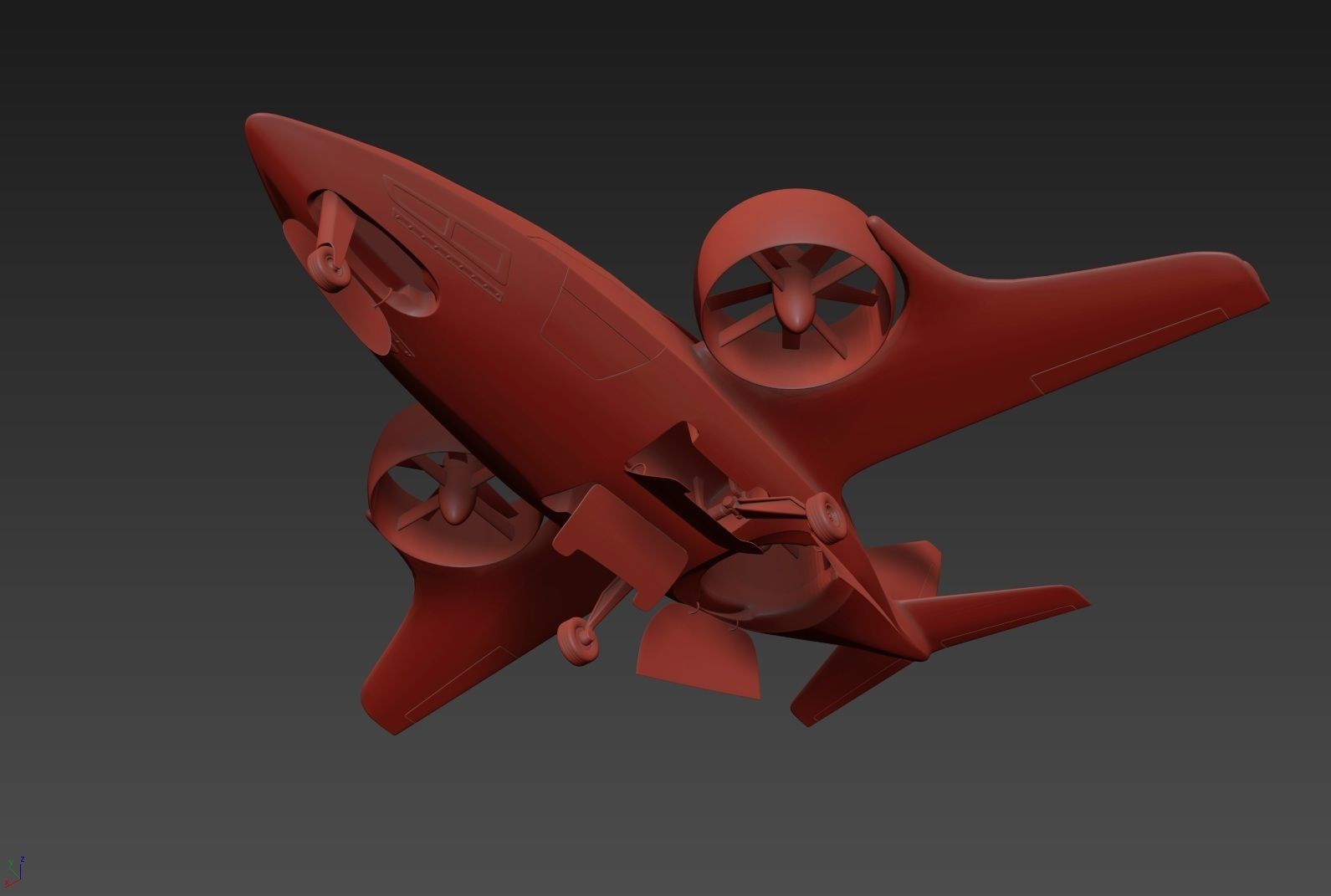 Medical Ambulance XTI Electric Aircraft eVTOL with Interior 3D model_75